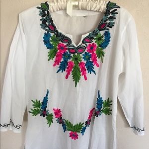 Embroidered top